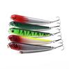 1pc Hengjia Plastic Pencil Bait with Fin Topwater Pike Lure 3D Eyes Fishing Accessories