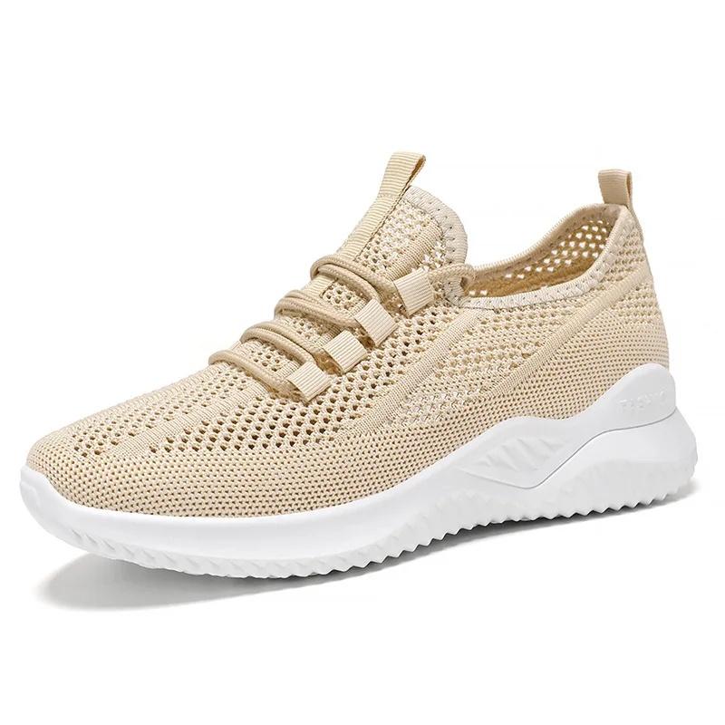 Women's Summer New Lightweight Soft Bottom Running Shoes Customizable Single Shoes Mesh Upper Casual Sports Sneakers