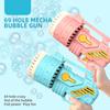 Bubble Gun 69 HolesAutomatic Blower Maker Big Soap Bubble Machine with Light Pomperos Summer Outdoor Toys for Kids Birthday Gift