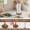 Porta rotolo carta da cucina in legno, supporto verticale per asciugamani da cucina, base antiscivolo, decorazione da bancone per bagno