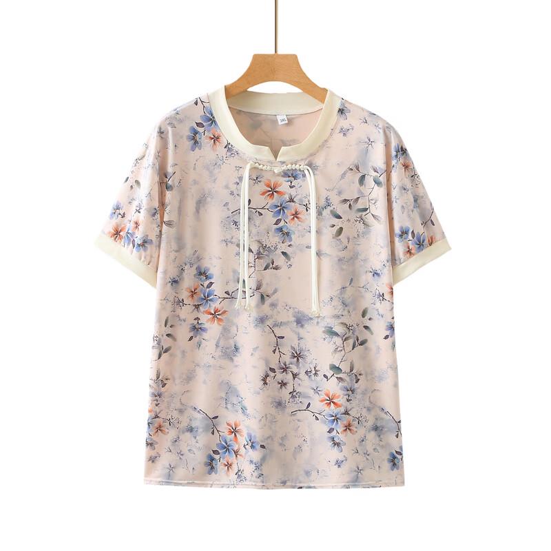 Women's Plus Size Chinese Style Short Sleeve T-Shirt