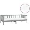 VidaXL Daybed with Mattress 90x200 Cm Grey Solid Pine Wood 3083626