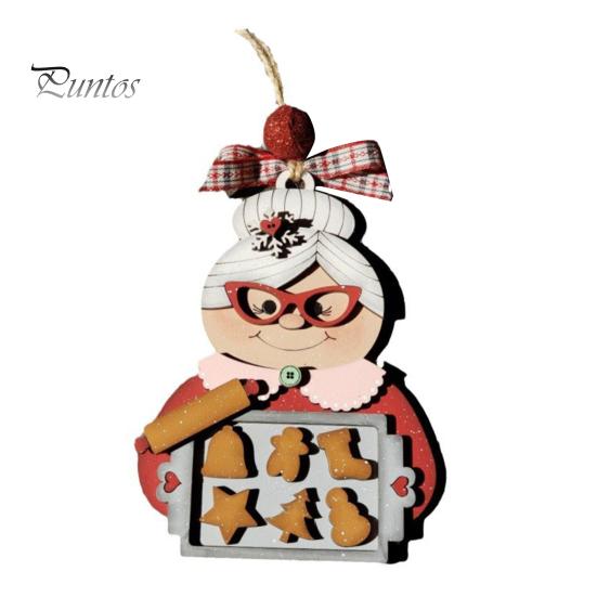 

Подвеска миссис Клаус, деревянная рождественская елка, подвесное украшение, многоразовая выпечка, рождественская бабушка, праздничный декор для домашней рождественской вечеринки красный
