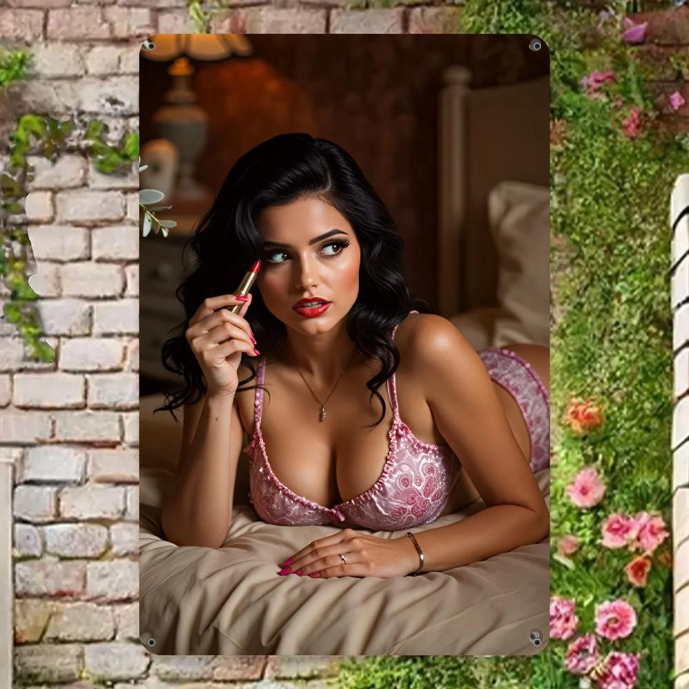 Metal Flower Wall Art 8x12 Inch Floral Frameless Sign Calming Decor