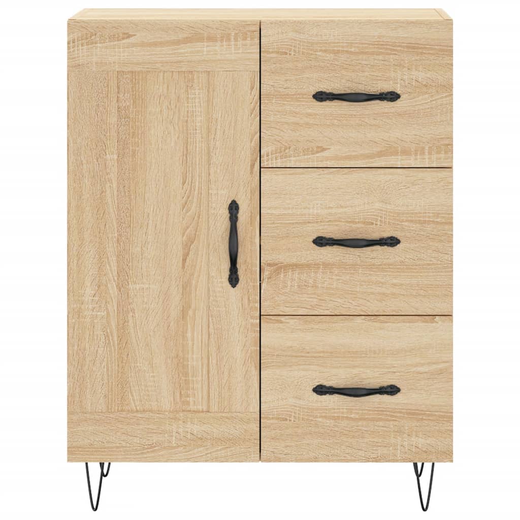 Highboard in Sonoma Oak Finish 69.5 x 34 x 180 cm Particleboard