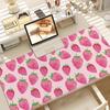 Strawberry Desk Mat Kawaii Mousepad Pink Cute milk sakura cherry blossom pattern Pastel aesthetic deskmat XXL gaming mouse pads
