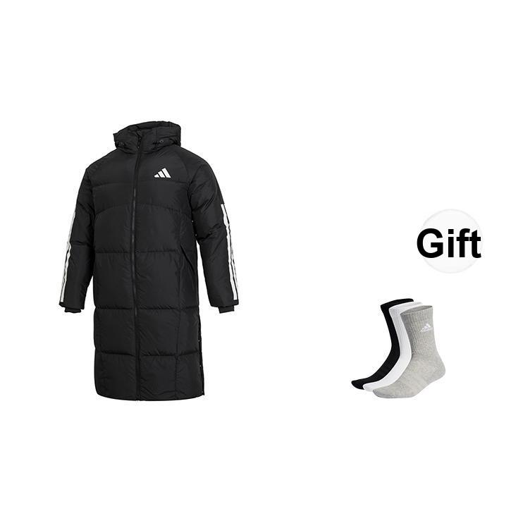 adidas Sports Lifestyle Series Hooded Warm Long Sleeve Down Jacket Men Jackets Black JG3840
