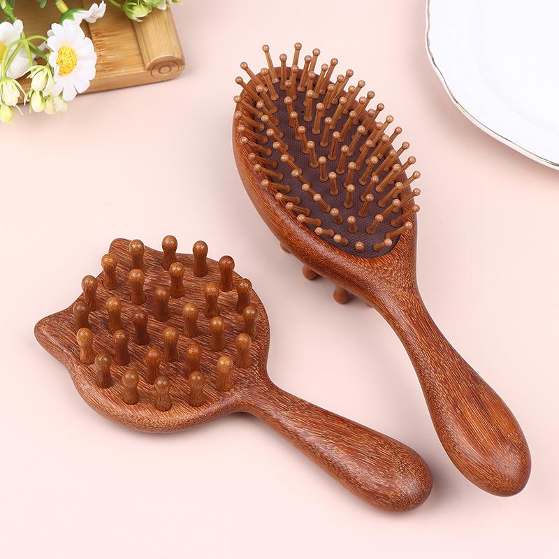 Cushion Massage Combs Double-Sided Wood Cushion Comb Hair Brush For Hair Styling Anti-Static Scalp Stimulating Whole Body Use