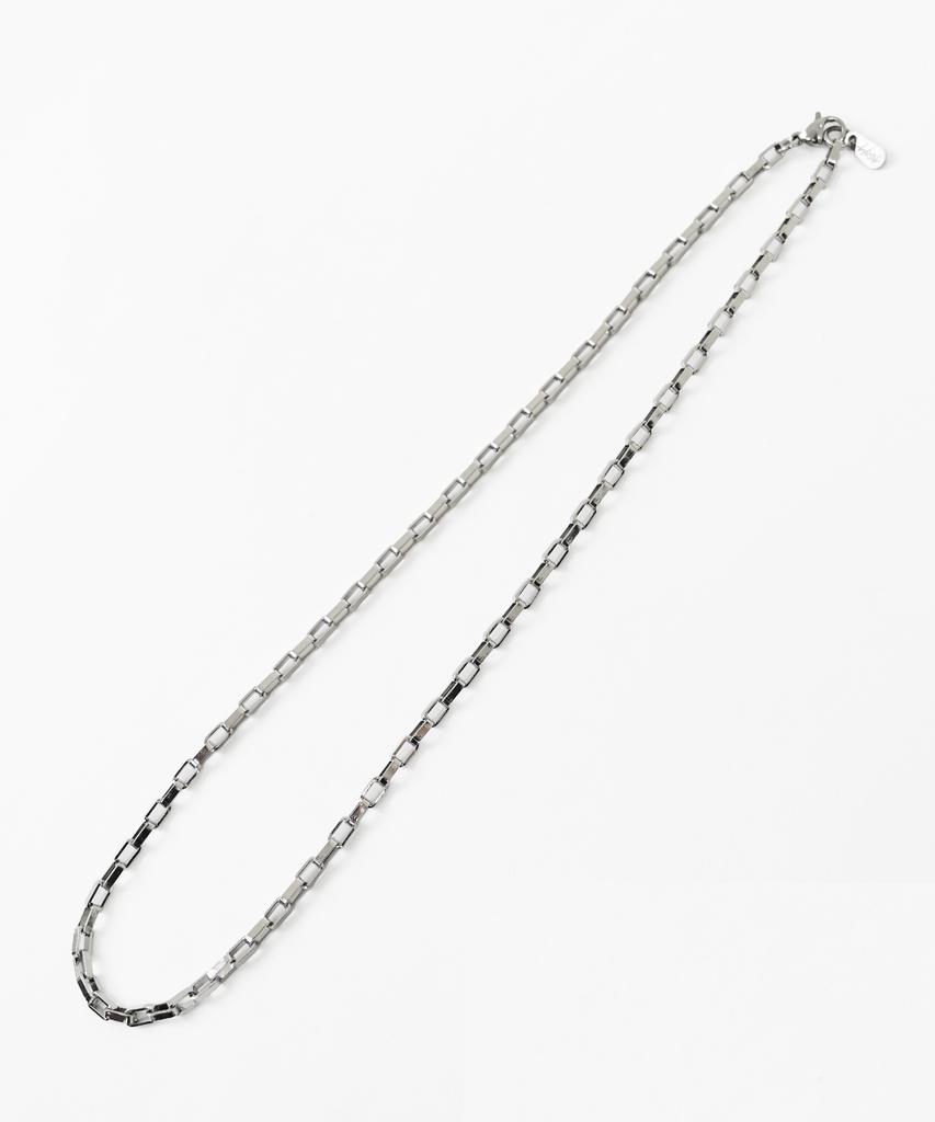 Acha Surgical Steel Cube Chain Necklace _ Silver