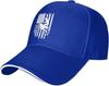 Motocross American Flag Distressed Baseball Cap Polyester Casual Trucker Hat Adult Unisex Sun Protection