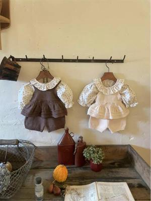 Autumn Korean Style Baby Girl Knit Two-Piece Set: Camisole Vest and Skirt/Shorts Sweater Outfit
