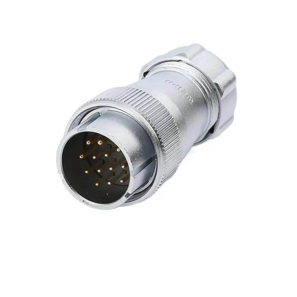

WS32 TP+Z Waterproof Power Connector M32 Soldering 4 6 8 10 11 12 13 19 Pin Single Adapter Electrical Male Plug Female Socket