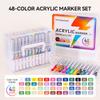 LANGUO 48/72/96 Colors Direct Liquid Colors Acrylic Paint Pens Brush Marker Pen for Student DIY Graffiti  Drawing Painting Pen