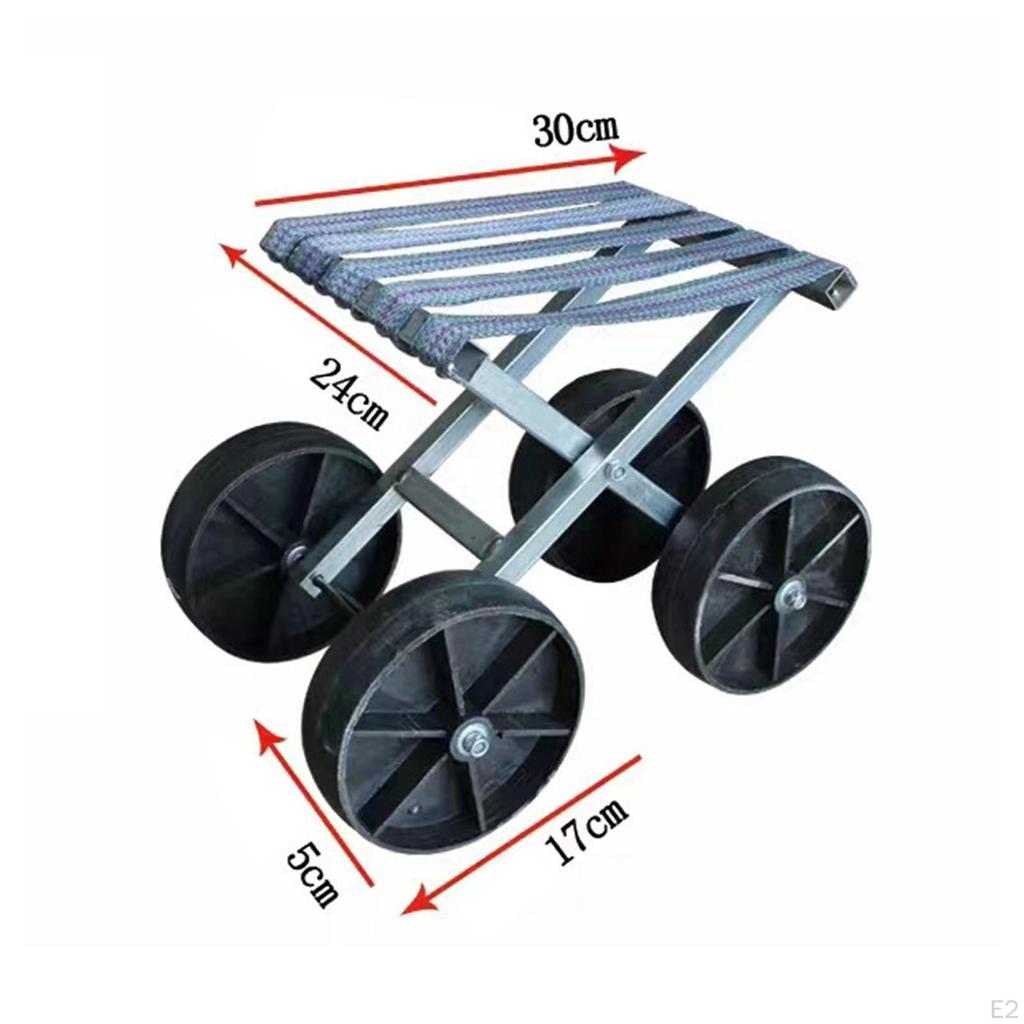 Gartenhocker, Arbeitssitz mit Rädern, praktischer Angelstuhl, tragbar für die Reinigung des Rasens und des Hauses