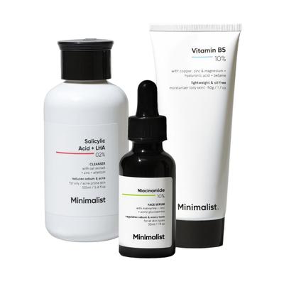 Oily Skin Care Set (100 Ml + 30 Ml + 50 G), Oily Skincare Kit Set,