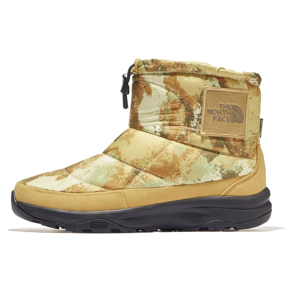 The North Face Nuptse Bootie WP Logo Short SE Evolve Texture Almond Tan Size 5 Butter/Kelp