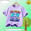 Kids Purple SIX SEVEN 67 Fire Lightning Graphic TShirt Soft Cotton Game Tee for Boys  Girlsdf0173