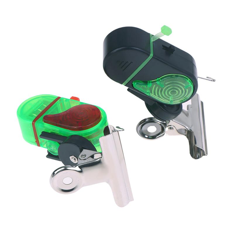 1Pc Fishing Rod Alarm Portable Single/Double-Lamp Electronic Fishing Bite Sound Alarm Fish Bell Clip With Light For Fishing
