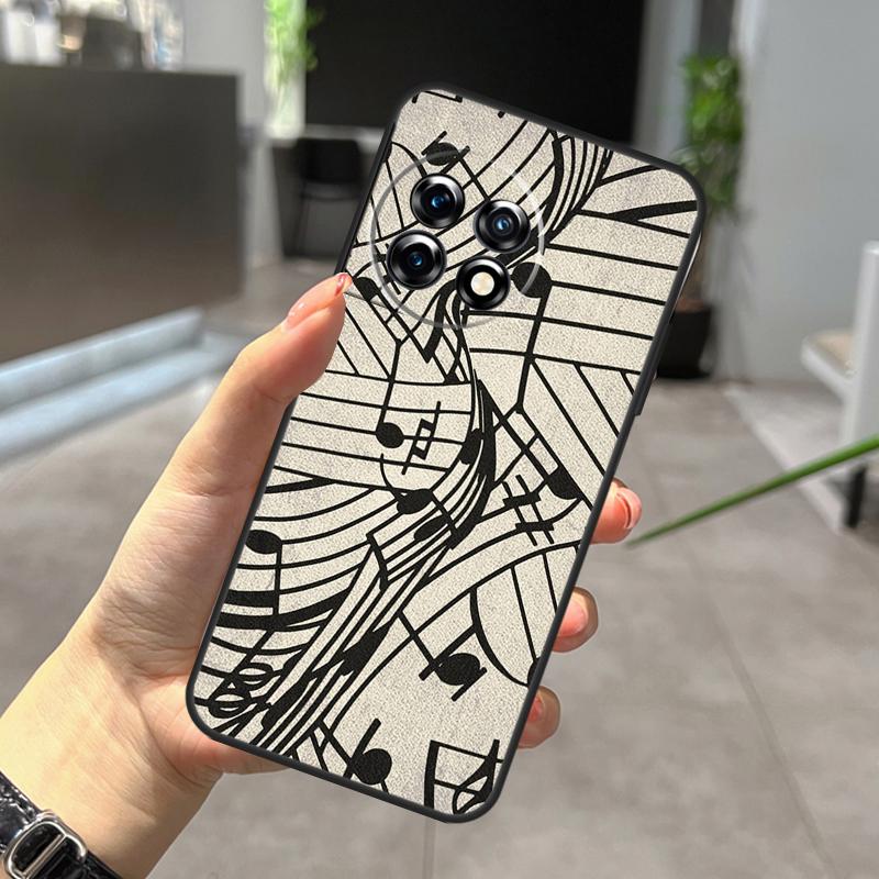 

Music Score Musical Notes Case For OnePlus Nord 5 CE 2 3 4 Lite N20 N30 OnePlus 15 R 13 12 11 10 Pro 10T 12R 13R Cover OnePlus 12R