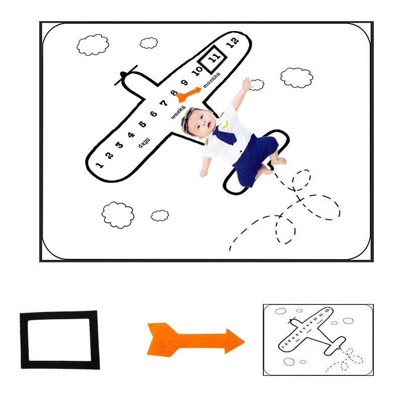 Newborn Blanket Photo Pro 75x100cm Baby Souvenirs Monthly Milestone Blanket Shoots Backdrop Cloth Calendar Newborn Photography