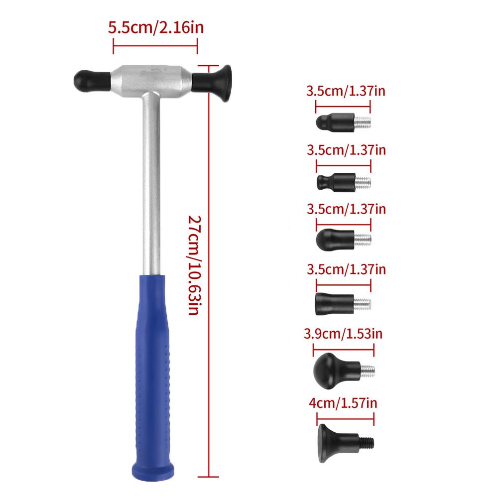 PDR Autobeulenentferner Hammer mit 15 Köpfen, Lackfreie Auto-Beulenreparatur Hämmer, Spurloses Formen Karosserie-Beulenreparatur Für Auto-Beulen