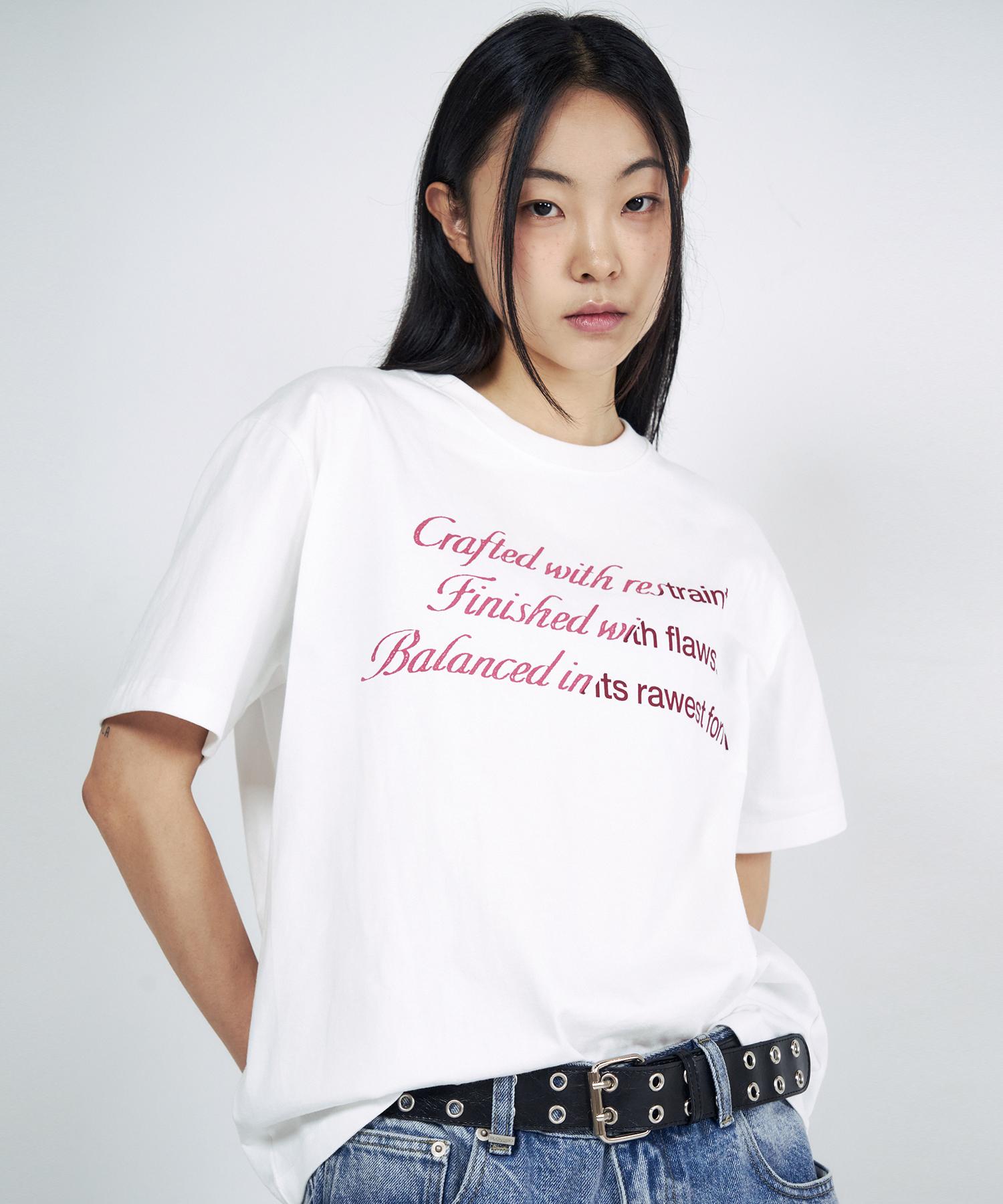Slow Acid Half And Half Short Sleeve T-Shirt [Red] Red/Xs