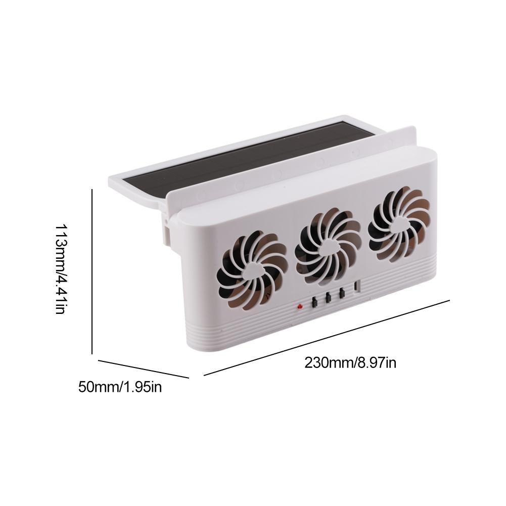 Car Fan Usb Charging Solar Powered Fan Car Cooler Frontrear Window Radiator Exhaust Fan Auto Air Vent Fan Ventilation Radiator