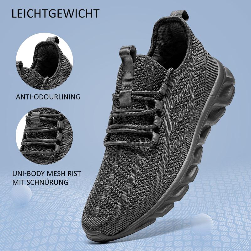 

мода Fujeak Большие размеры мужские кроссовки для улицы сетчатая обувь повседневная обувь для ходьбы бег для мужчин тренировочная дышащая вулканизированная обувь 44 темно-серого
