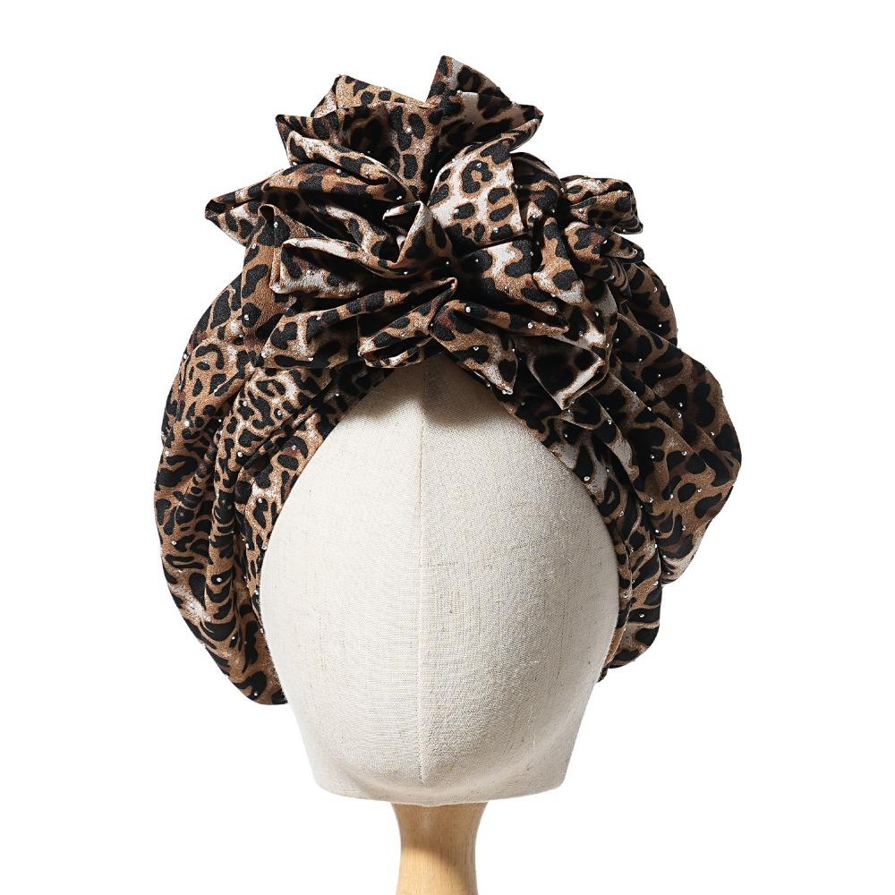 Front Knot Women Bandana Headwear Elastic Head Wrap New Floral Beanie Pre Tied Women B