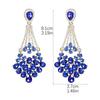 Bright Rhinestone Stud Earrings – Colorful, Bold European & American Style for Women