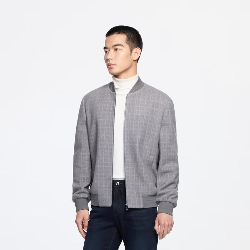 

K-Boxing Men s Premium Plaid Baseball Collar Jacket BDWE3804 L