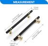6pack Matte Black Brushed Brass T Bar Cabinet Pulls,Modern Drawer Handles Decorative Hardware for Cabinets Dressers