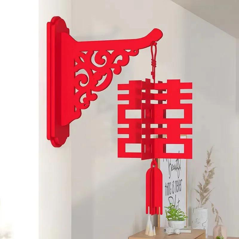 Double Happiness Chinese Wedding New Year Decoration Red Hanging Pendant Traditional Ornament for Festive Home Decor