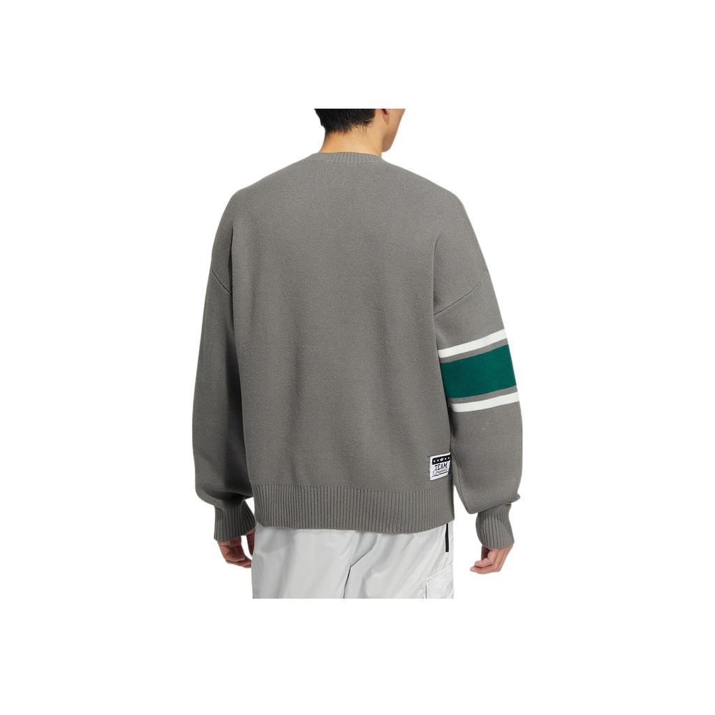 Adidas Originals SS22 Logo Print Crewneck Pullover Sweatshirt Men Sweatshirt Gray HS7294