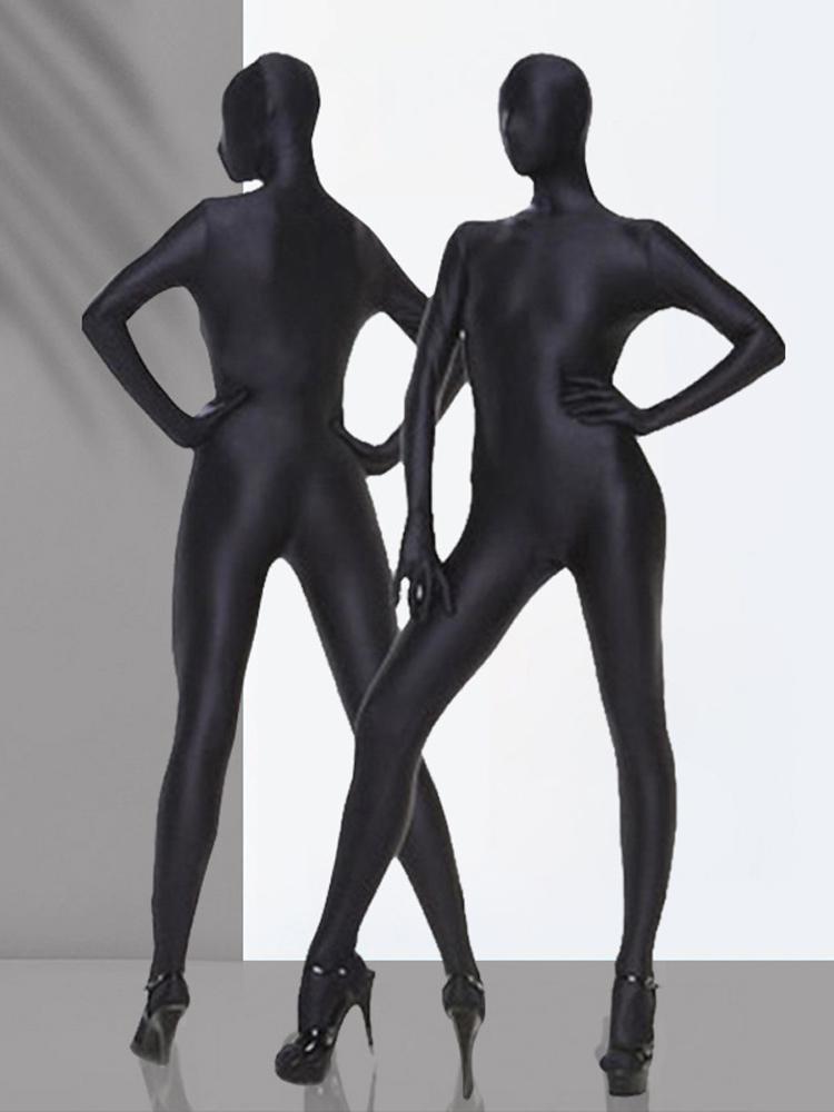 Cosplay Kostüm Jumpsuit Sexy Erwachsene Frau Verkleidung Ganzkörper Bodysuit Hohelastisch Spandex Formwäsche Zentai Damen Strumpfhosen Outfits TL&Other black