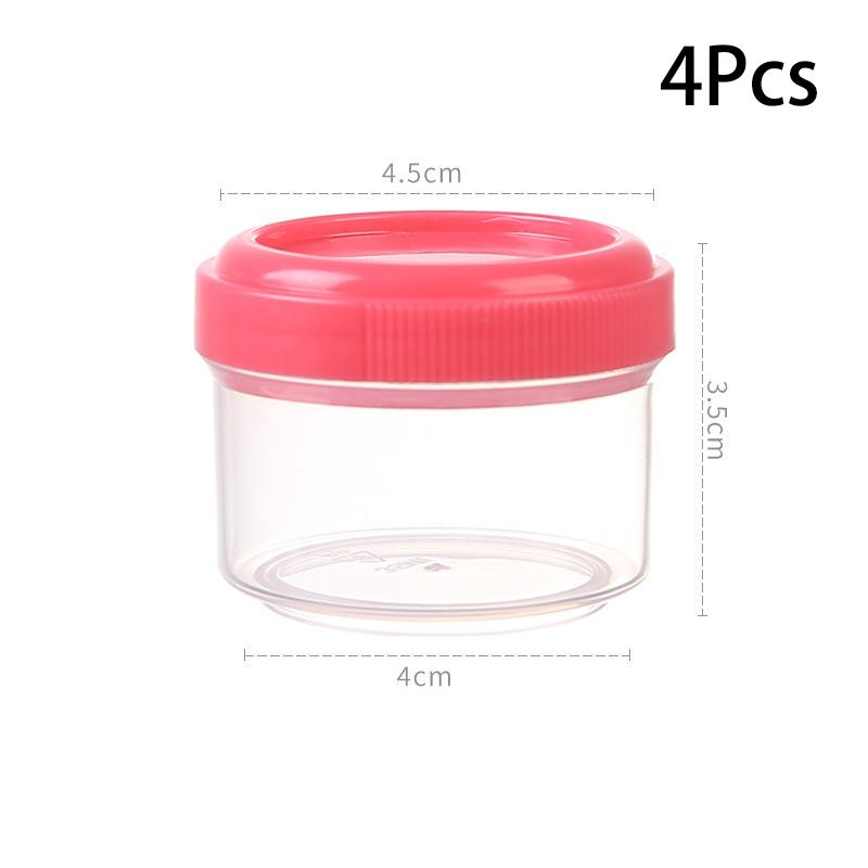 4Pcs Lunch Bento Sauce Container Cute Design Portable Plastic Condiment Dispenser Squeeze Mini Salad Ketchup Bottle