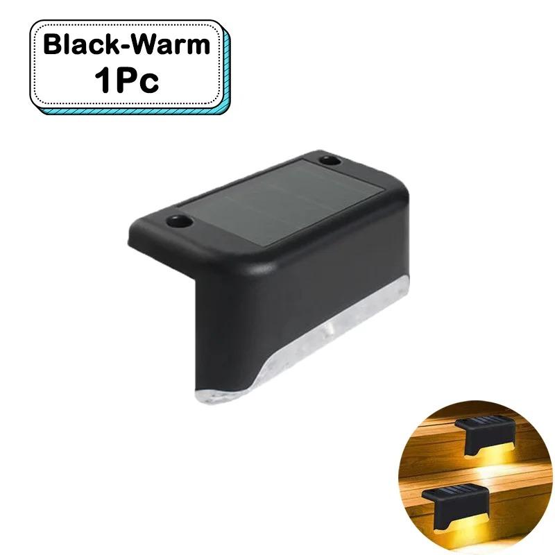 Solare Stufenleuchten für den Außenbereich Warmweiße LED Wasserdichte Treppenwegbeleuchtung für Garten Terrasse Zaun Balkondekoration Solarenergie