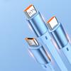 Retractable Multi USB Cable 3 In 1 100w Super Fast Charging Cable with 5 Gear Length for Type-C/Android/IOS Interface