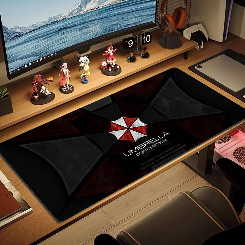 Resident Evil Mouse Pad Large Gaming Table Cushion Non-slip Laptop Tablet Big Mousepad XXL Mat Mini PC Playmat With Lock edge_xia