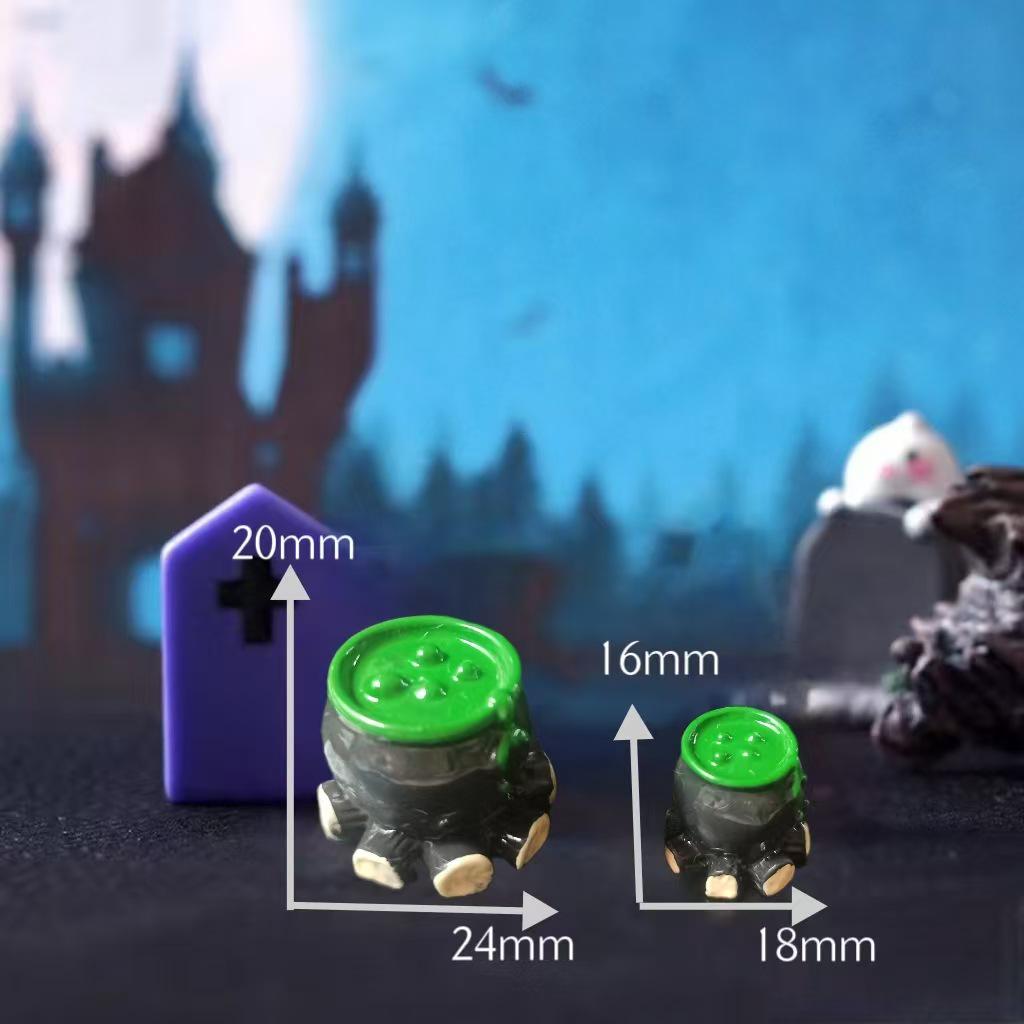 Luminous Halloween Ghost Wizard Resin Figurine for Micro-landscapes