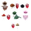 Western Pet Cowboy Caps Bandanas Collar for Cats and Dogs Cosplay Costume Hat Adjust Pet Halloween Props Headpiece