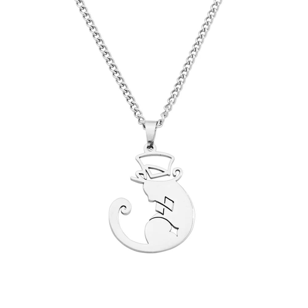 Титановая Сталь Ожерелье Игра Геншин Импакт Брелок Линетт Лайни Маг Кошки Тема Косплей Подвеска Металл Пара Украшения Аксессуары