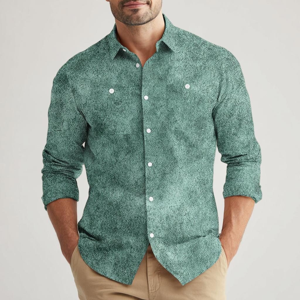 Men's Loose Classic Lapel Multi-pocket Industrial Work Shirt Top