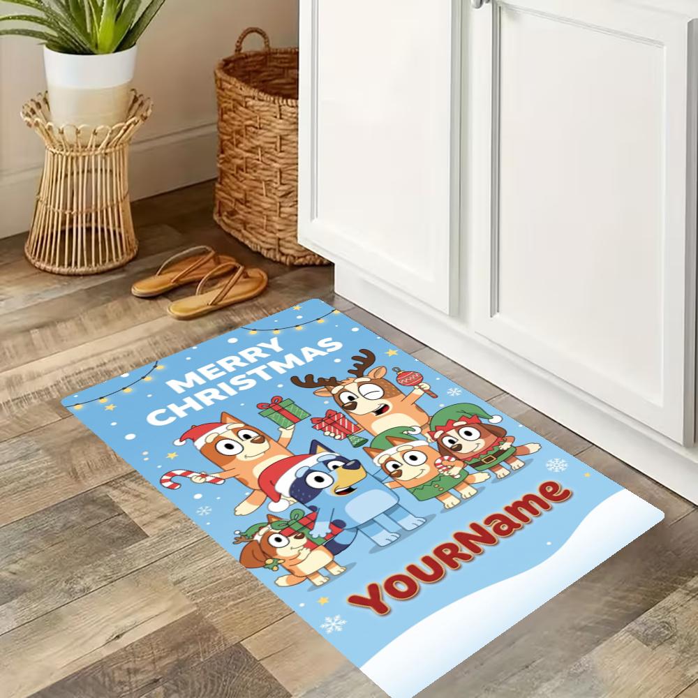 Bluey Customize Your Name Kitchen Rug Runner Rug Laundry Mat Hallway Entryway The Best Gift Choice