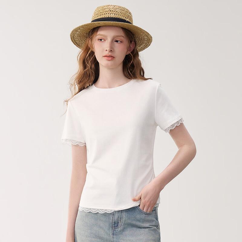 TonLion Women's Lace Short Sleeve T-Shirt