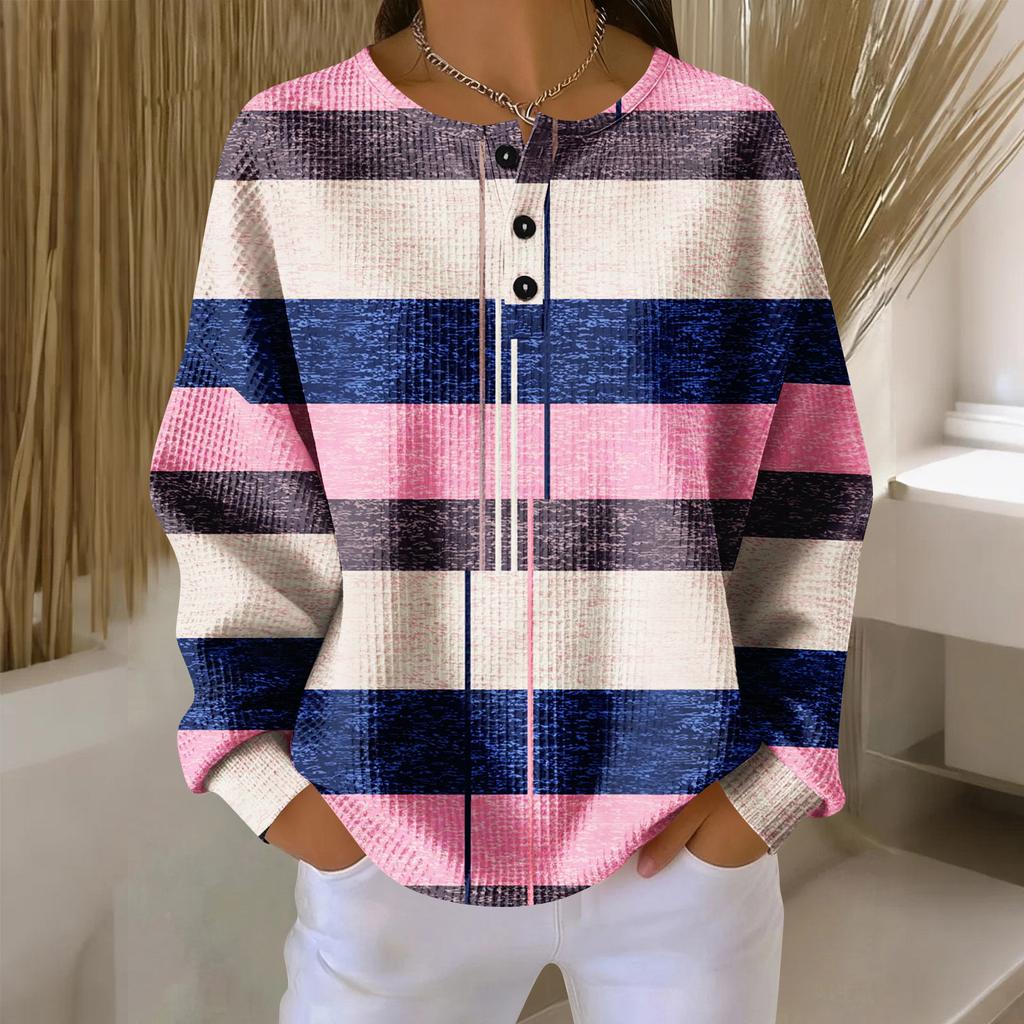 Women's Casual Shirts Long Sleeve Tops Button Up V Neck Loose Knit Fall Favorites For Women