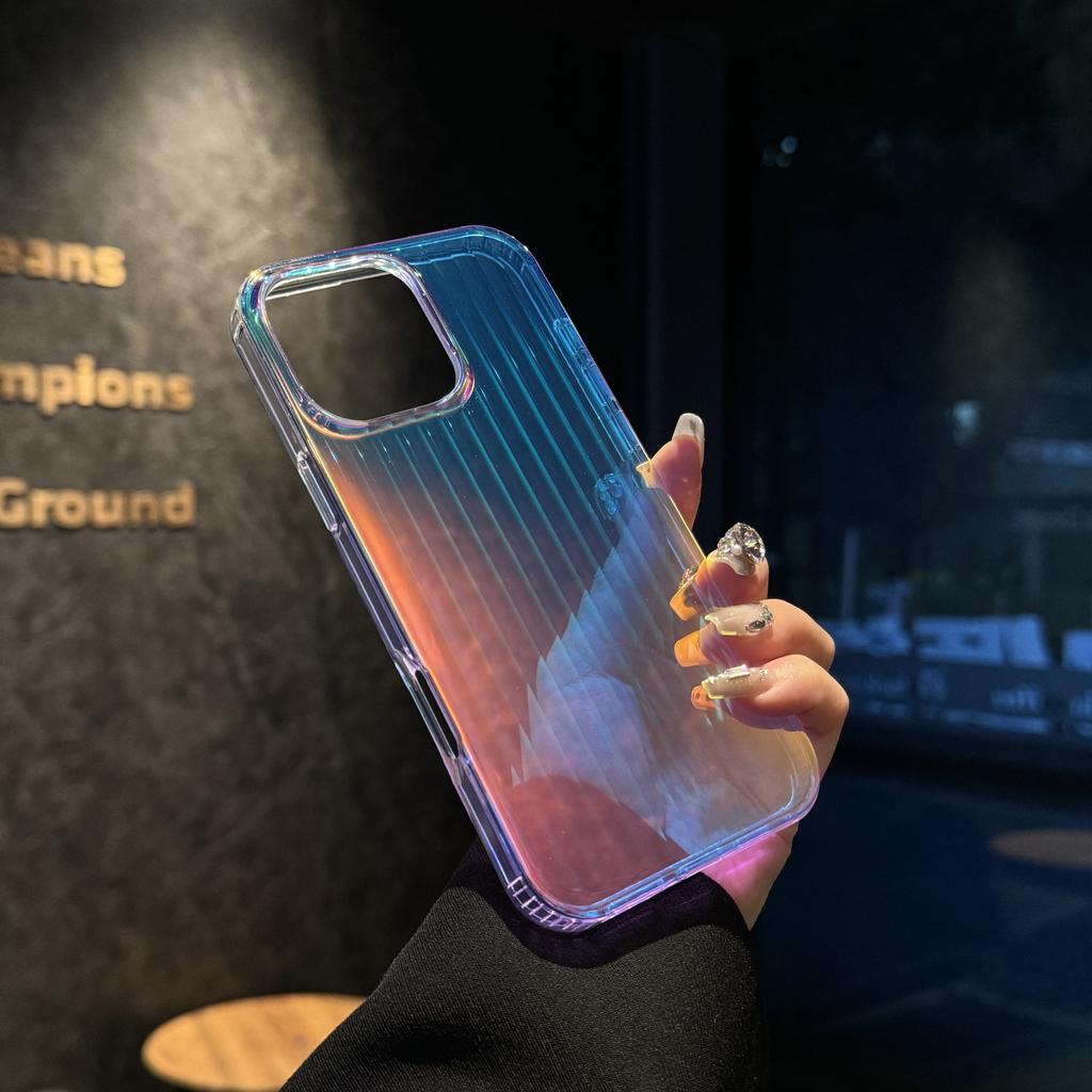Laser Gradient Magnetic Wireless Charge Case For For Iphone 16E 16 1 14 13 12 11 Pro Max Plus For  Transparent Acrylic Cover