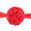Ceremonial Red Flower Ball and Silk Ribbon