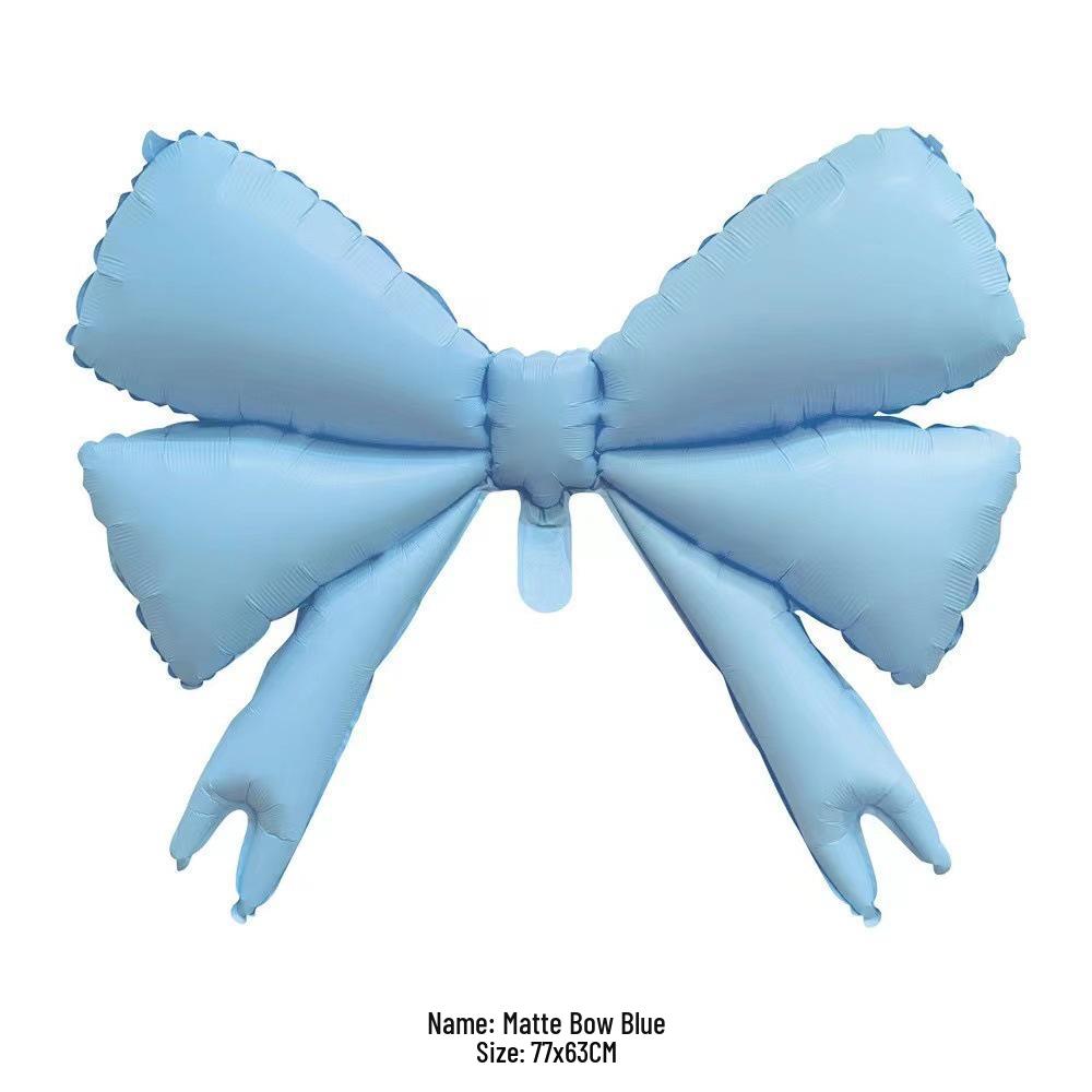 Korean-Style Macaron Color Bow Balloons for Baby Birthday Party Decor