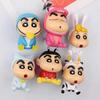 Crayon Shin-Chan Figures  Kawaii Anime Desktop Ornaments Cartoon Watching TV Phone Support Cute Doll Decorations toy